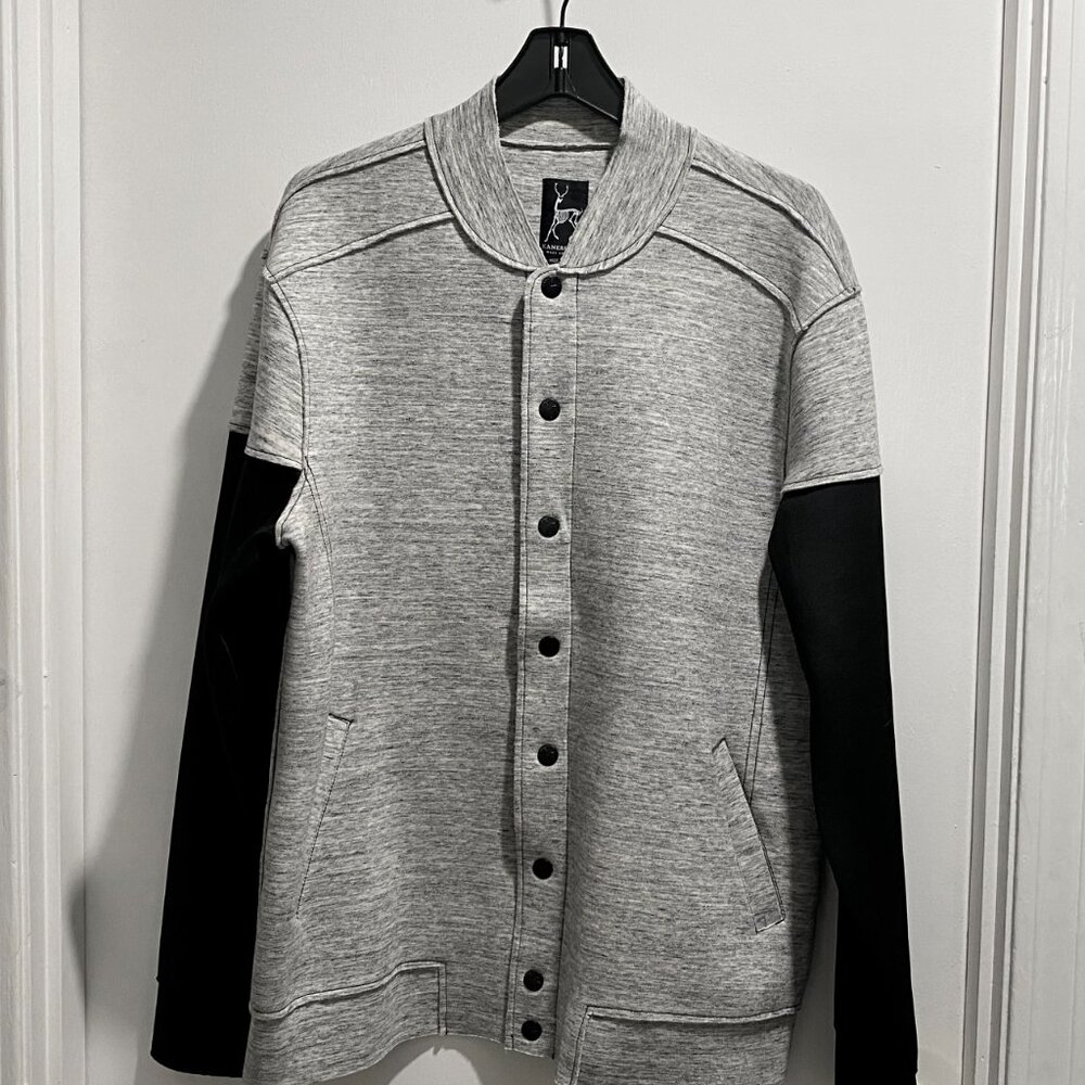 Kane & Unke Made Of Seams Scuba Cotton Preppy Office Heritage Bomber Jacket XL